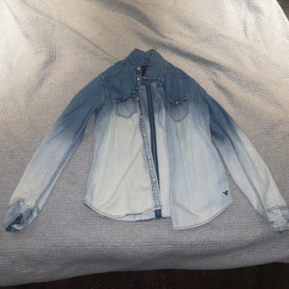 ombre jean jacket
